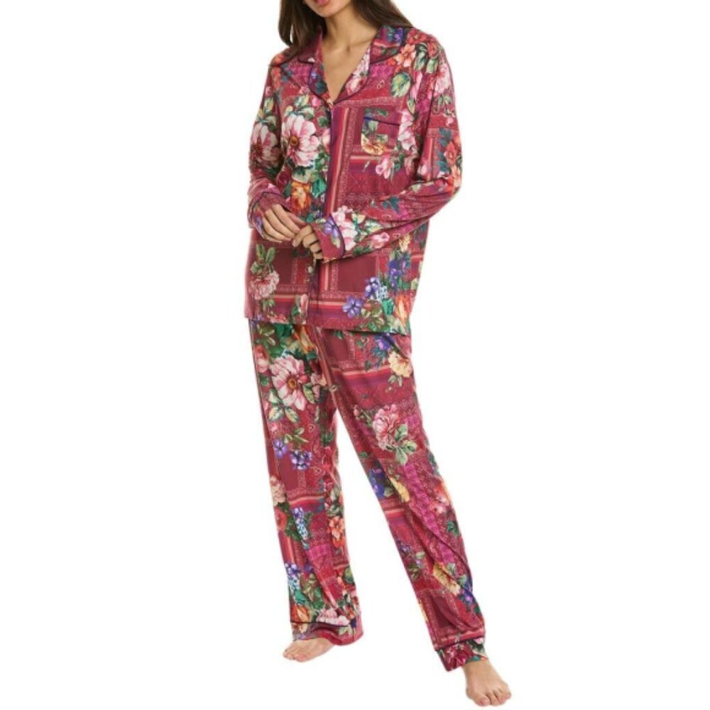 Johnny Was 'Bethia' 2-Piece Pima-Blend Long Pajama Set, Multicolor